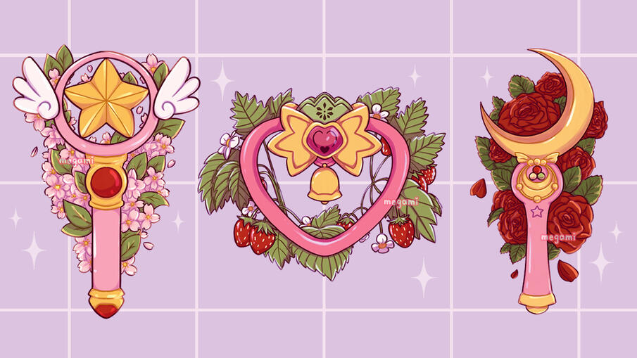 Floral Magical Girl Weapons